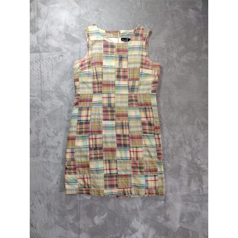 Willi Smith Pastel Multicolor Plaid Midi Dress